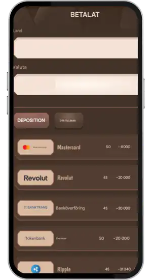 Chicken Road Fyll på kontot