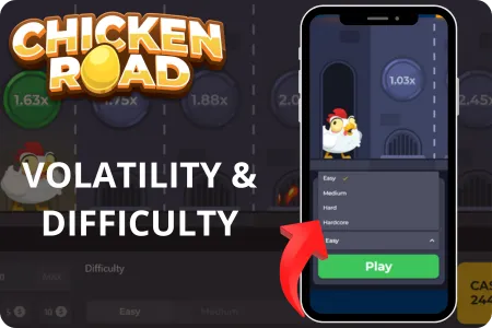 Volatility and Difficulty at Chicken Road game