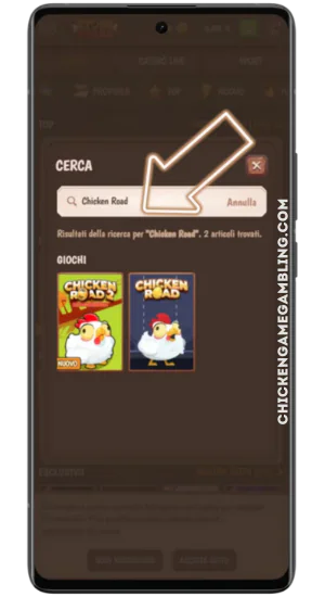 Ricerca di Chicken Road nel casinò