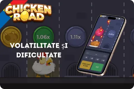 Volatilitate și dificultate în jocul Chicken Road